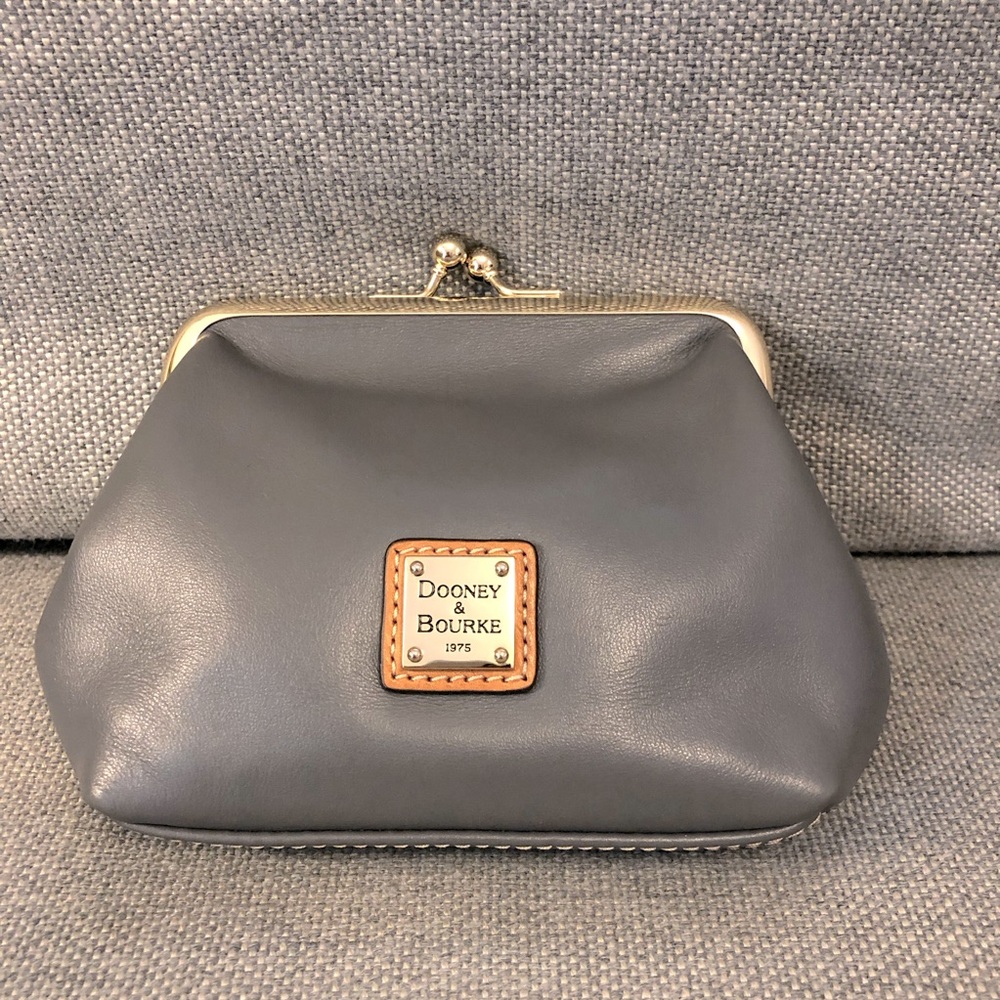Dooney & Bourke Gray Clutch change purse wallet - Picture 1 of 16